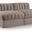 Rummi Velvet Performance Fabric Upholstered 2-Piece Modular Loveseat In Taupe
