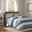 Saben Polyester Microfiber Printed 7 Piece Complete Bed and Twin Sheet Set In Aqua