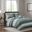 Saben Polyester Print Solid 6 Piece Twin Coverlet Set with Cotton Sheet In Aqua
