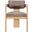 Sacha Linen Textured Fabric Dining Chair Set of 2 In Brown and Natural
