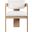 Sacha Velvet Dining Chair Set of 2 In Natural and Cream