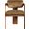 Sacha Velvet Dining Chair Set of 2 In Saddle and Brown