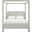 Salina Linen Textured Fabric Upholstered Full Bed In Grey