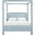 Salina Linen Textured Fabric Upholstered King Bed In Light Blue