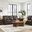Santorine Living Room Set In Dark Brown