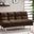 Saratoga Futon Sofa Bed In Dark Brown