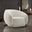 Savino Swivel Chair In Beige