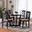 Selby Fabric and Wood 5-Piece Dining Set In Sand and Dark Brown