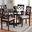 Selby Modern and Contemporary Grey Fabric Upholstered and Dark Brown Finished Wood 5-Piece Dining Set
