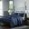 Serene Cotton 3 Piece Queen Coverlet Set In Blue