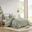Shay 3 Piece Striped Cotton Full/Queen Comforter Set In Sage