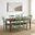 Shelby 7 Piece Dining Table Set for 6 In Distressed Teal and Dark Cherry