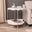 Silas Round Faux Stone End Table In Chrome