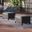 Skye Outdoor Patio Footstools Ottomans Set of 2 In Gray