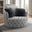 Sofi Swivel Chair In Button Tufted In Light Gray