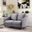 Sofia Gray Velvet Modern Chic Loveseat Couch