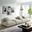 Solace 4-Piece Modular Upholstered Fabric Sectional Sofa In Linen