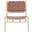 Soleil Leather Woven Accent Chair in Natural Brown