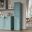 Solid Wood 16.5" Pantry Cabinet With Shaker Doors And Adjustable Shelves In Aqua