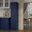 Solid Wood 16.5" Pantry Cabinet With Shaker Doors And Adjustable Shelves In Navy Blue