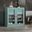 Solid Wood 32" Bathroom Storage Cabinet With Clear Glass Doors And 2-Drawers In Aqua