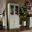 Solid Wood 32" Pantry Cabinet With Clear Glass And Shaker Doors In Sage