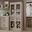 Solid Wood 32" Pantry Cabinet With Clear Glass Doors And 2-Drawers In Beige