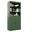 Solid Wood 6-Shelf Bookcase With Shaker Doors And Adjustable Shelves In Green