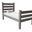 Solid Wood Twin Bed Frame In Gray