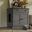 Solid Wood Ziva 2-Door Cat Litter Box Enclosure In Gray