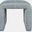 Sophia Curved Upholstered Waterfall Jacquard Petite Ottoman Bench Set of 2 In Blue