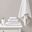 Spa Waffle Cotton Waffle Jacquard Antimicrobial Bath Towel 6 Piece Set In White