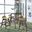 Space Savers Counter Height Dining Set w/ Green Stools