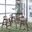Space Savers Counter Height Dining Set w/ Tan Stools