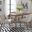 Space Savers Rectangular Dining Room Set w/ Tan Chairs