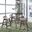 Space Savers Satin Walnut Counter Height Dining Room Set