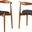 Stalwart Dark Walnut Black Dining Side Chairs Set of 2 EEI-1377-DWL-BLK