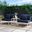 Stance 3 Piece Outdoor Patio Aluminum Set In White Navy