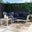 Stance 4 Piece Outdoor Patio Aluminum Sectional Sofa Set In White Navy