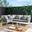 Stance Outdoor Patio Aluminum Large Sectional Sofa In Grey