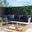 Stance Outdoor Patio Aluminum Large Sectional Sofa In White Navy