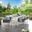 Stance White and Gray 9 Piece Outdoor Patio Aluminum Dining Set