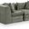 Stellar 76 Inch Chenille Fabric Upholstered 2 Piece Modular Loveseat In Green
