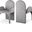 Summer Velvet Dining Arm Chair Set of 2 In Grey