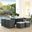 Summon Antique Canvas Beige 9 Piece Outdoor Patio Sunbrella Dining Set