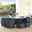 Summon Canvas Navy 9 Piece Outdoor Patio Sunbrella Dining Set