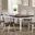 Andrews 7 Piece Extendable Dining Set with Arrowback Chairs In Antique White and Chestnut