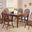 Andrews 7 Piece Extendable Dining Set with Arrowback Chairs In Chestnut Brown
