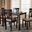 Sylvia Modern And Contemporary Espresso Brown Finished And Sand Fabric Upholstered 5-Piece Dining Set