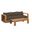 Tahoe 2-Piece Outdoor Patio Acacia Wood Sofa and Coffee Table Set In Natural and Cocoa